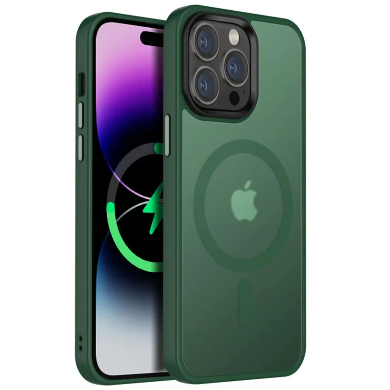 Чехол Ummi Colorful with Magnetic Fit для Apple iPhone 14 Pro Max (6.7") – Зеленый / Dark Green. Фото 1 из 1
