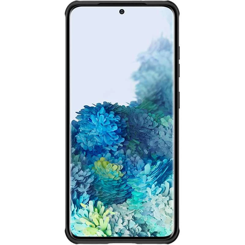 Карбоновая накладка Nillkin со шторкой для камеры для Samsung Galaxy S20+ – Черный / Black. Фото 3 из 5