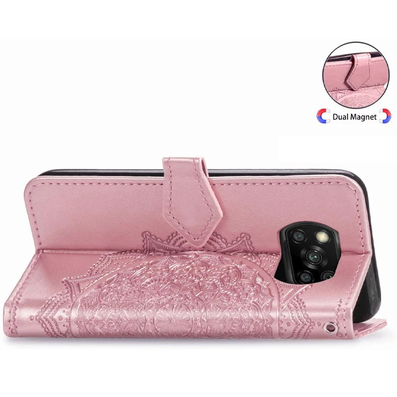 Шкіряний чохол-книжка Art Case з візитницею для Xiaomi Poco X3 NFC / Poco X3 Pro – Рожевий. Фото 3 з 5