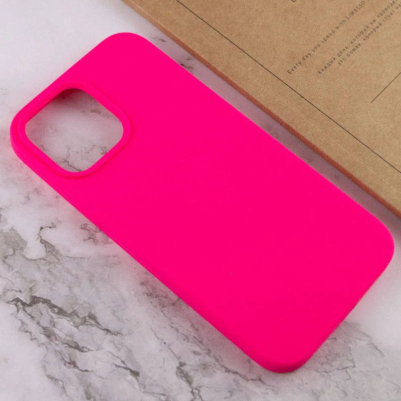 Чехол с закрытым низом Silicone Case для Apple iPhone 13 mini (5.4") – Розовый / Barbie pink. Фото 4 из 4