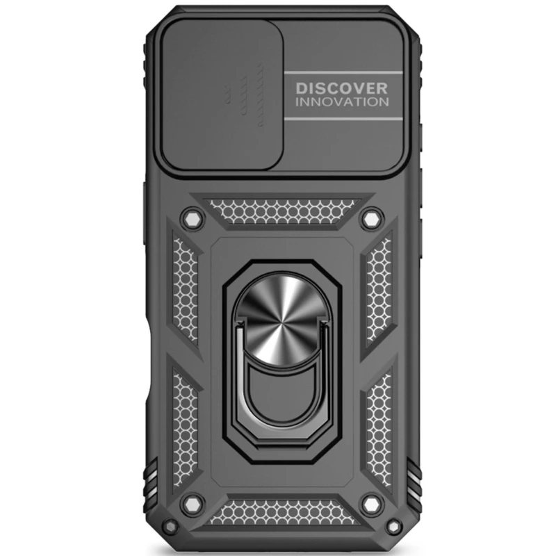 Удароміцний чохол Ummi Camshield Serge Ring (in box) для Apple iPhone 16 – Чорний. Фото 2 з 4