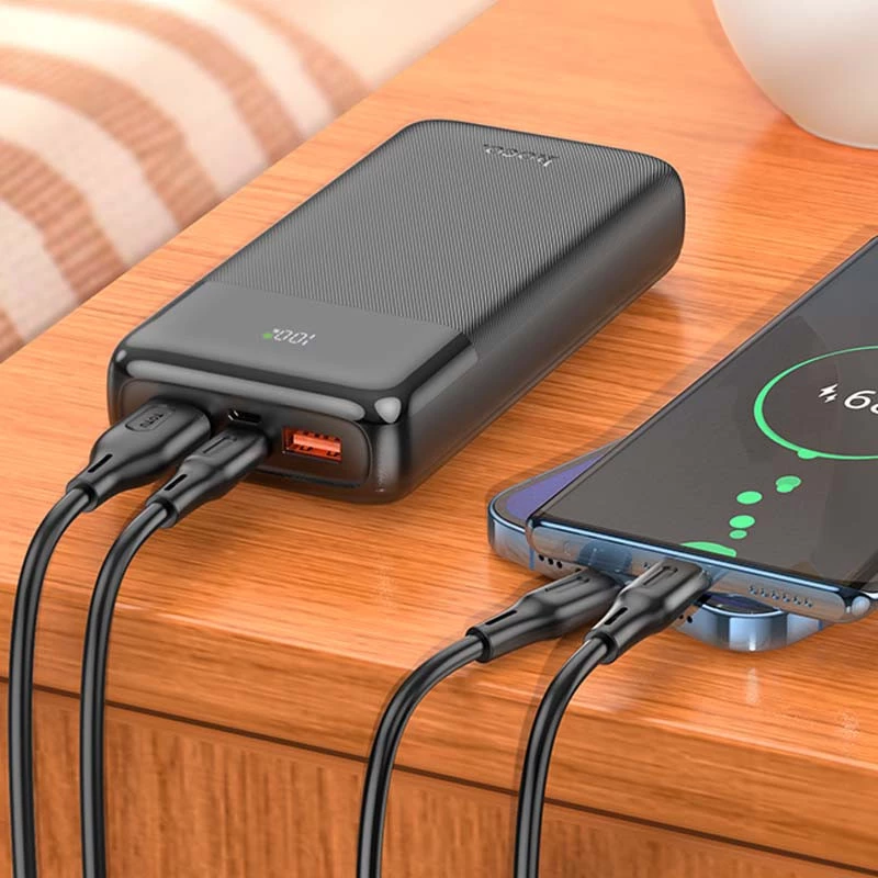 Портативне ЗП Power Bank Hoco J121A Fast 22.5W+PD20W 20000 mAh – Black. Фото 2 з 4