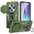 Ударостійкий чохол Square Ring зi шторкою на камеру на Xiaomi Poco C75 – Оливковий / Army Green. Фото 1 з 2