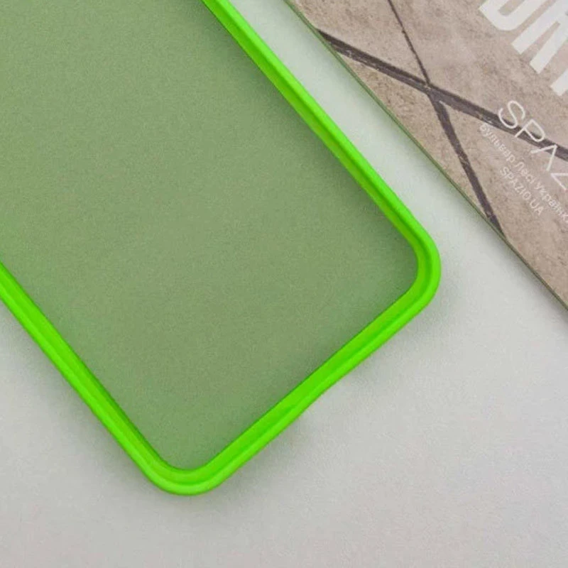 Кольоровий силіконовий чохол GETMAN із закритою камерою для Samsung Galaxy S21 FE – Салатовий / Neon Green. Фото 3 з 3