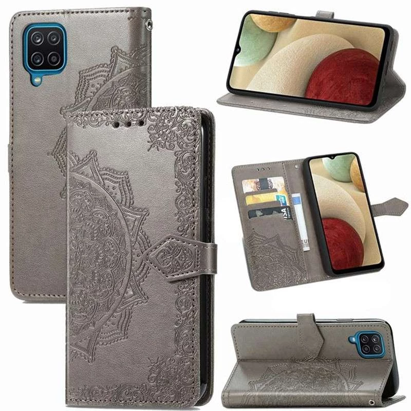 Шкіряний чохол-книжка Art Case з візитницею для Samsung Galaxy M33 5G – Сірий. Фото 3 з 6