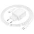 МЗП Borofone BN27 Fuente PD20W+QC3.0 (1USB-A/1C) + кабель Type-C to Type-C – White. Фото 3 з 6
