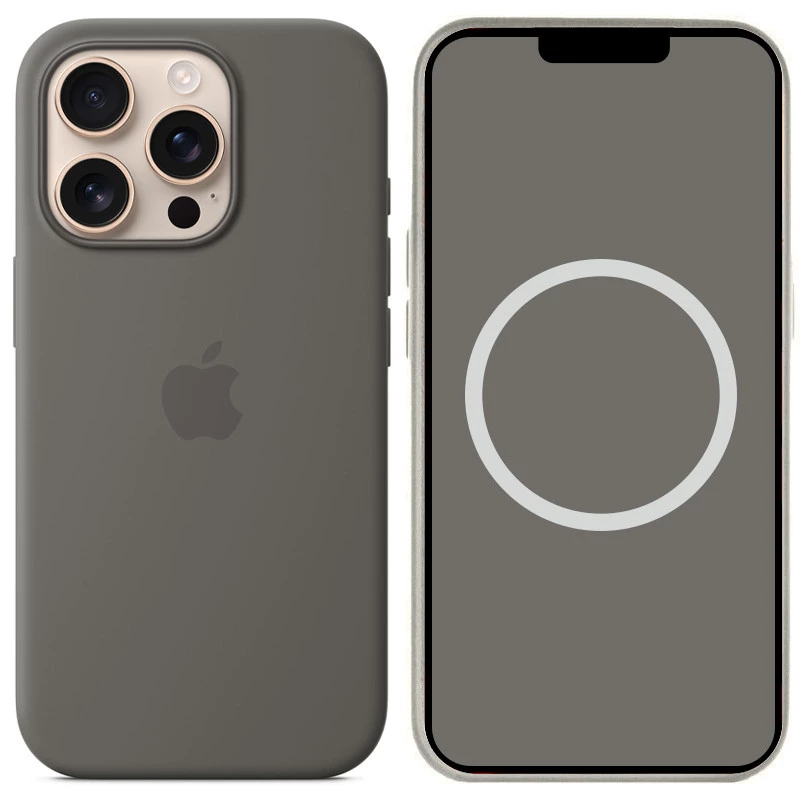Силіконовий чохол ААА with Magsafe connection для Apple iPhone 16 Pro Max – Stone Grey. Фото 1 з 4