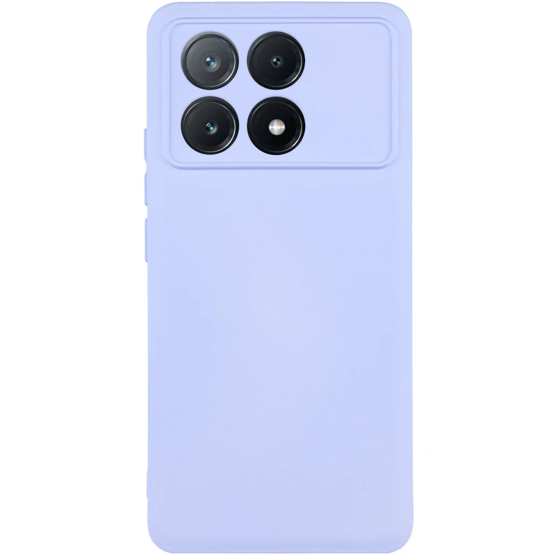 Кольоровий силіконовий чохол GETMAN із закритою камерою для Xiaomi POCO X8 Pro – Бузковий / Light purple. Фото 1 з 1