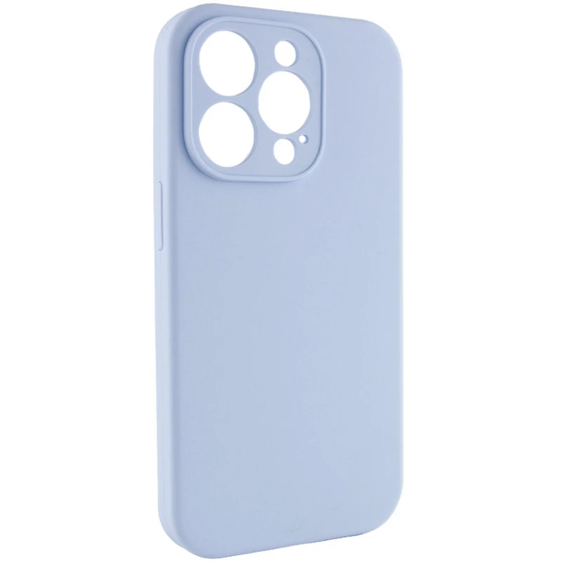 Чехол с закрытым низом Silicone Case для Apple iPhone 16 Pro – Голубой / Lilac Blue. Фото 4 из 13
