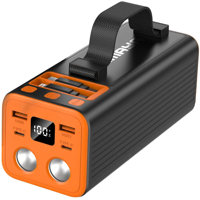 Портативное ЗУ Power Bank Amaya F500L PD22.5W flashlight with cable 50000 mAh – Black. Фото 1 из 3
