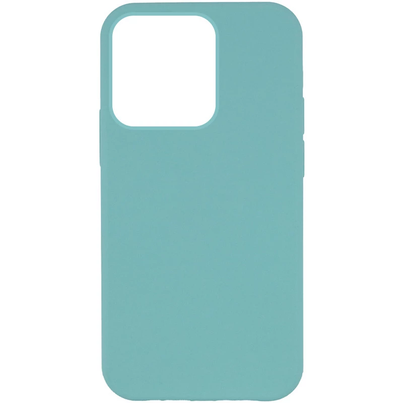 

Чехол с зарытым низом Silicone Case для Apple iPhone 13 Pro (6.1") (Бирюзовый / Marine Green), Бірюзовий / marine green