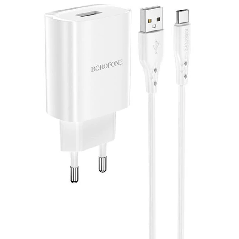

МЗП Borofone BN1 (1USB/2.1A) + Type-C