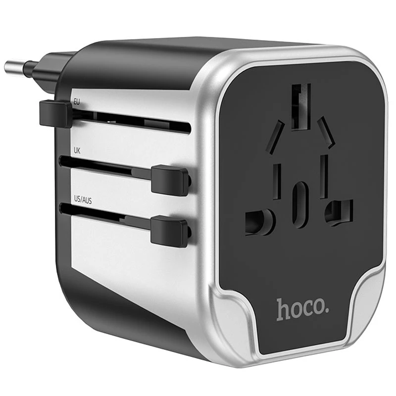 МЗП Hoco AC5 Level 2USB+Socket – Black. Фото 8 з 8
