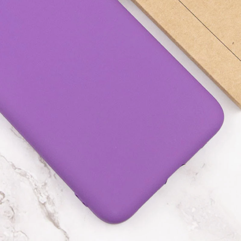 Цветной силиконовый чехол GETMAN с закрытой камерой на Samsung Galaxy A16 4G/5G – Фиолетовый / Purple. Фото 3 из 4