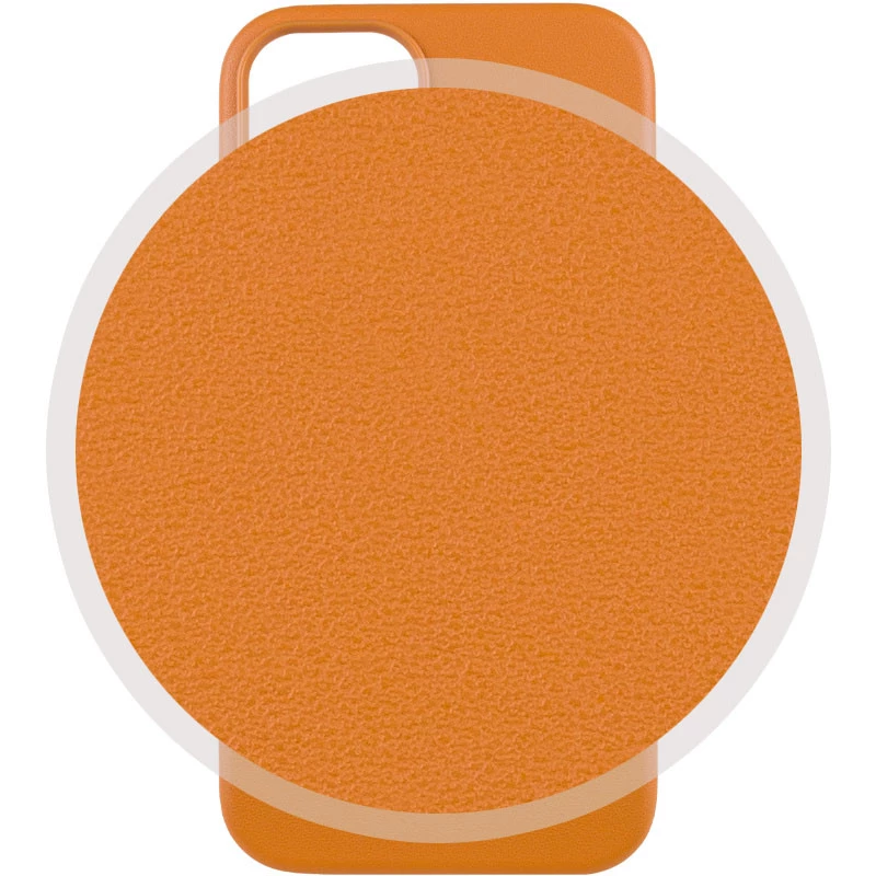 Кожаный чехол Silicone Case Premium с MagSafe and Animation для Apple iPhone 13 (6.1") – Golden Brown. Фото 3 из 9