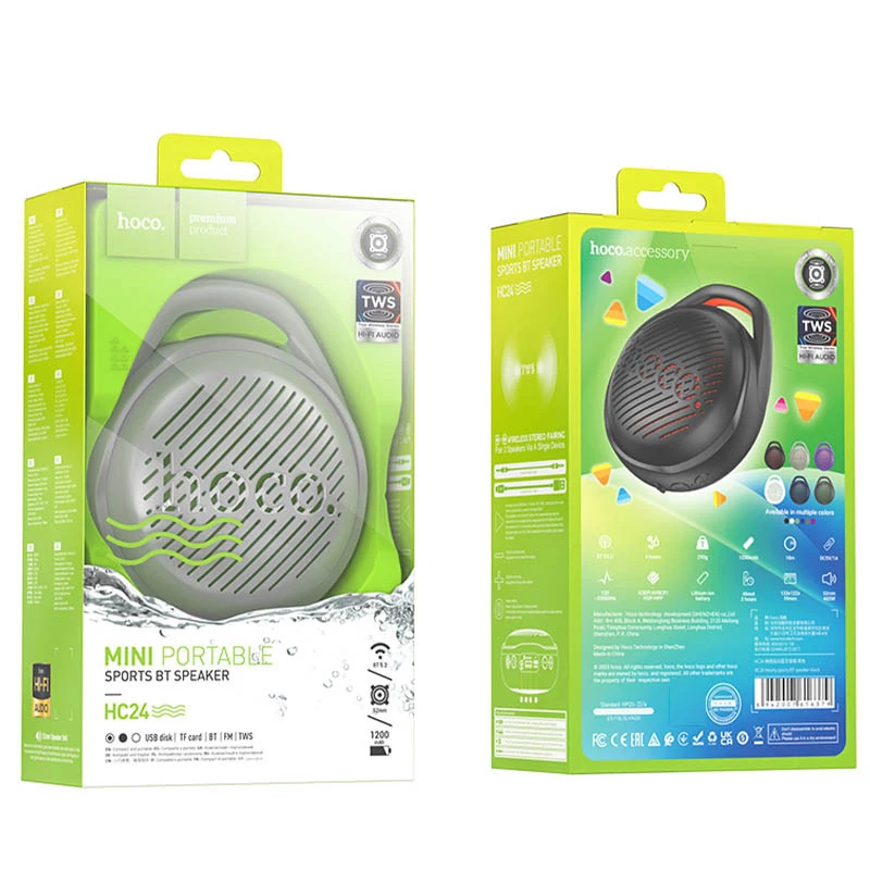 Bluetooth Колонка Hoco HC24 Hearty sports – Gray. Фото 2 з 2
