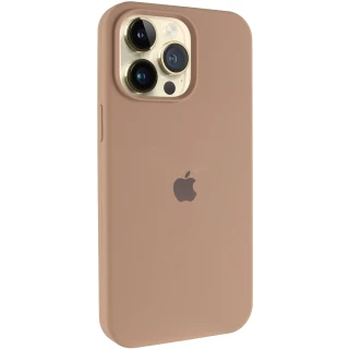 Чехол Silicone Case (AA) Logo with MagSafe для Apple iPhone 12 Pro (6.1") — Бежевый / Desert Gold