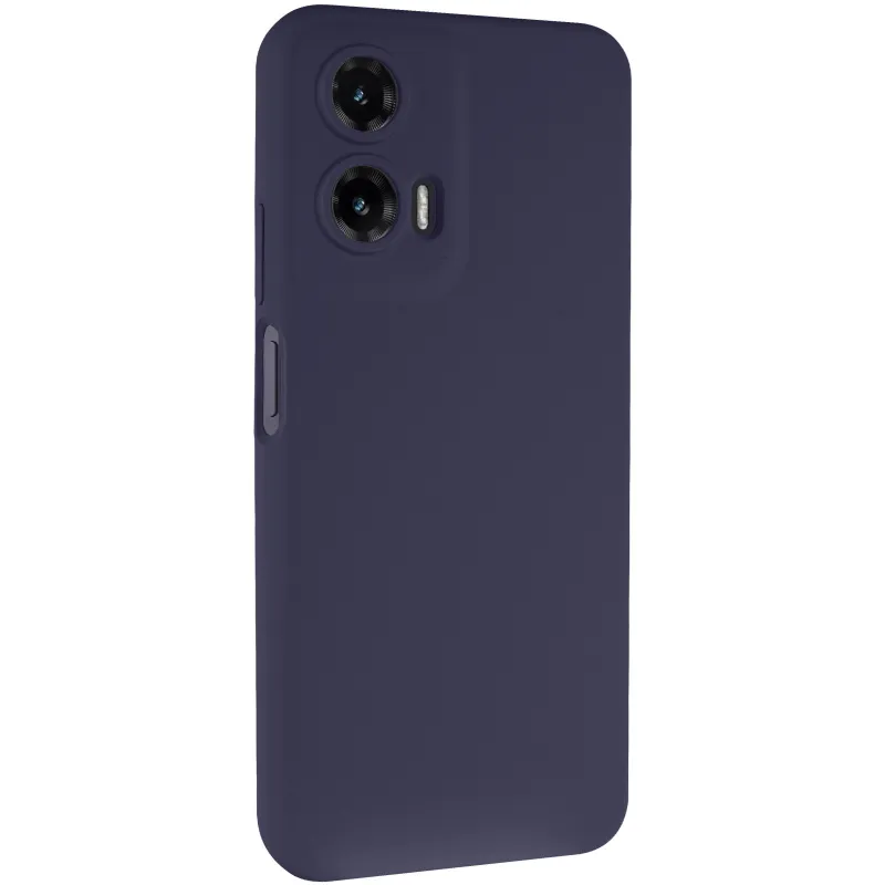 Чехол Silicone Case Lakshmi Premium з закритою камерою на Motorola Moto G35 – Темно-синий / Midnight blue. Фото 2 из 8