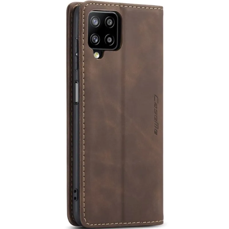 Шкіряний чохол-книжка CaseMe Velvet Nubuck для Samsung Galaxy M12 – Coffee. Фото 5 з 6