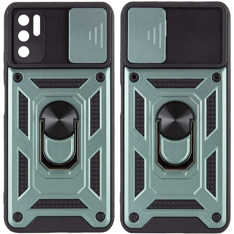 Протиударний чохол Serge Ring з захистом камери на Xiaomi Poco M3 Pro 4G / 5G – Зелений. Фото 1 з 4