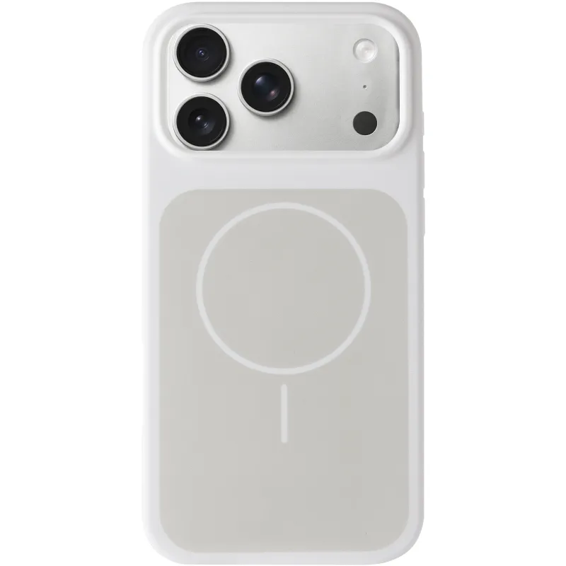 Чохол Silk Duo Color (AA) NO LOGO with Magnetic Fit для Apple iPhone 18 Pro – White. Фото 2 з 5