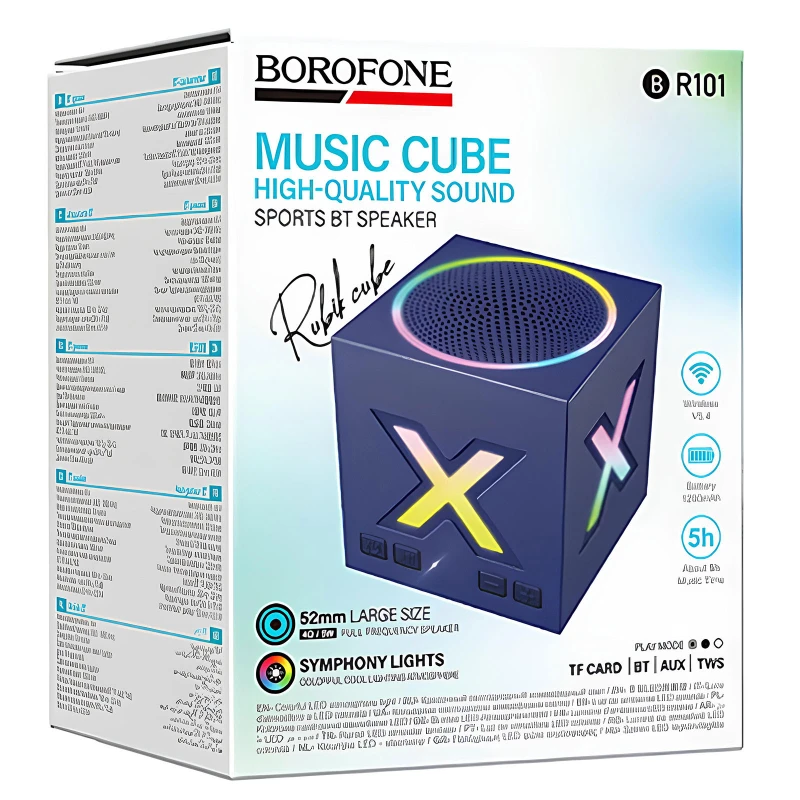 Bluetooth Колонка Borofone BR101 Rubik sports – Blue. Фото 4 з 4