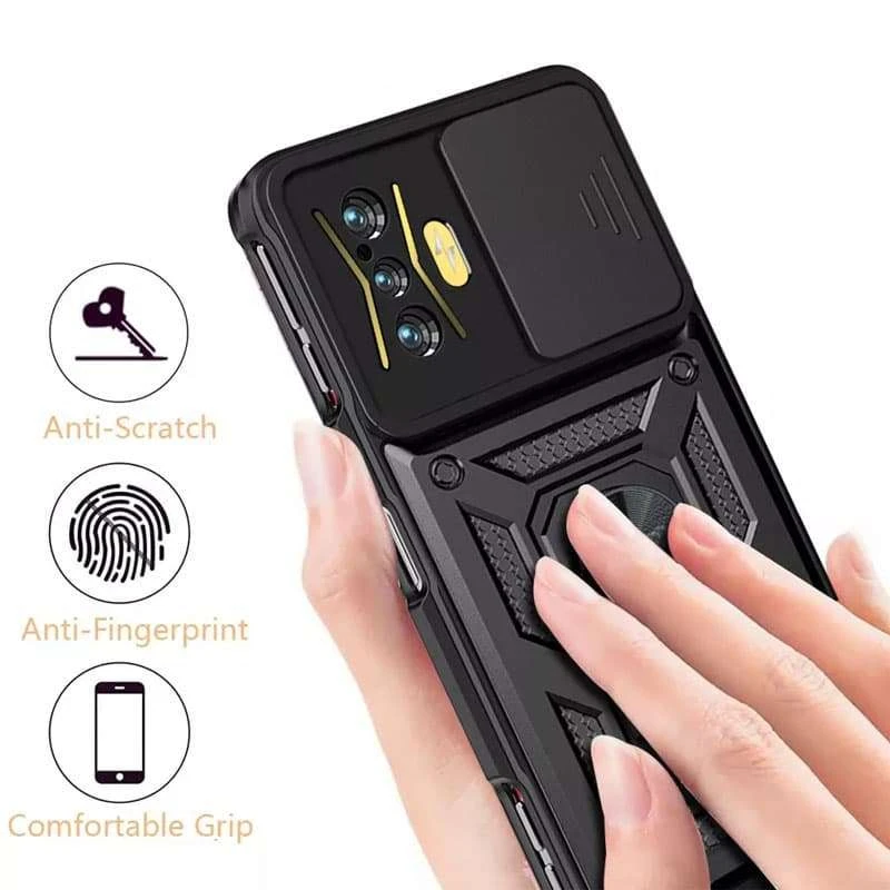 Протиударний чохол Serge Ring з захистом камери на Xiaomi Poco F4 GT – Чорний. Фото 5 з 6