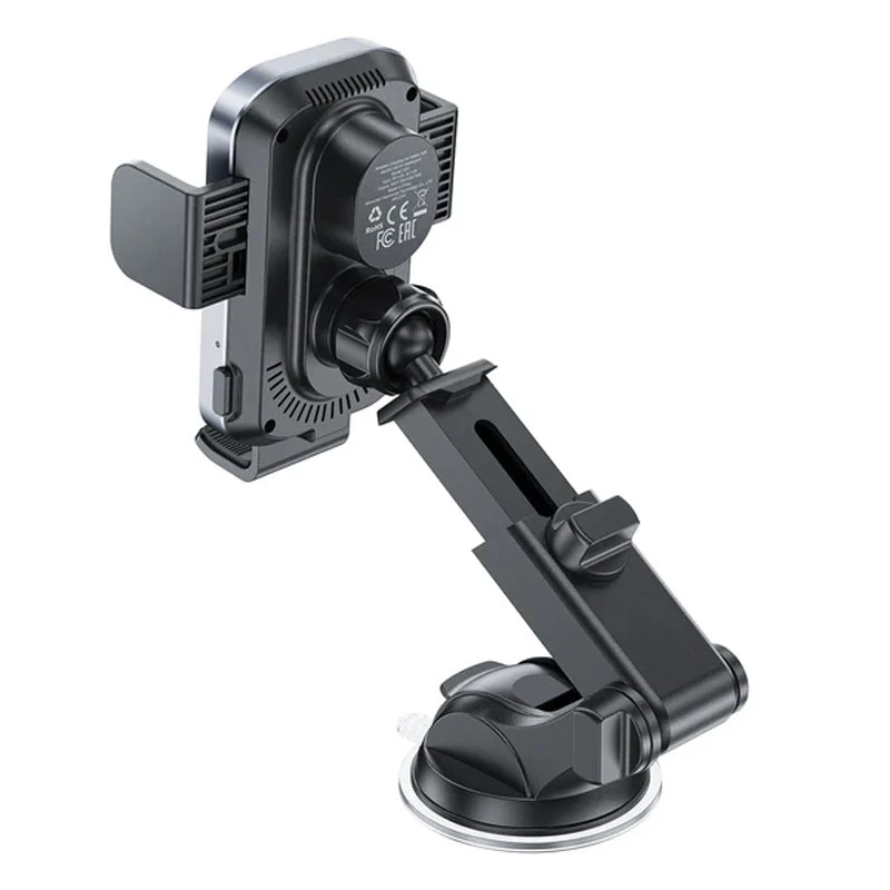 Автотримач з БЗП Acefast D53 with Electric Clamp for Dashboard – Black. Фото 3 з 7