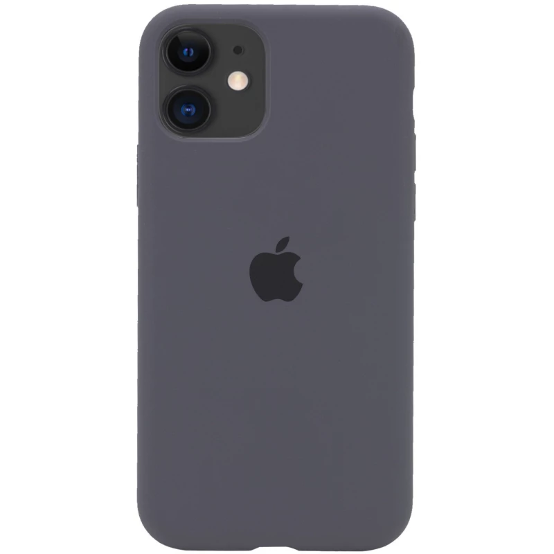 Чохол Silicone Case з закритим низом на Apple iPhone 11 (6.1") – Сірий / Dark Gray. Фото 1 з 3