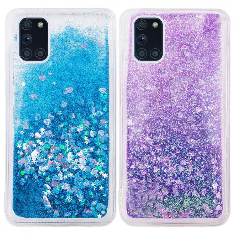 

Чохол Liquid hearts з блискітками, що переливаються, на Samsung Galaxy A31