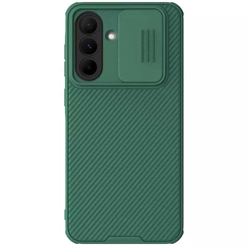 Карбована накладка Nillkin Pro зі шторкою для камери на Samsung Galaxy A56 5G – Deep Green. Фото 2 з 6