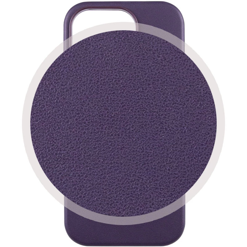 Кожаный чехол Silicone Case Premium с MagSafe and Animation для Apple iPhone 14 (6.1") – Deep Violet. Фото 2 из 6