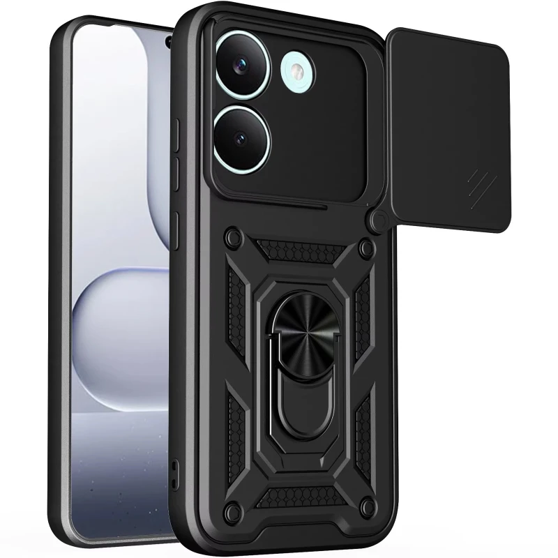 Удароміцний чохол Ummi Camshield Serge Ring (in box) для Xiaomi POCO X8 Pro – Чорний / Black. Фото 1 з 2