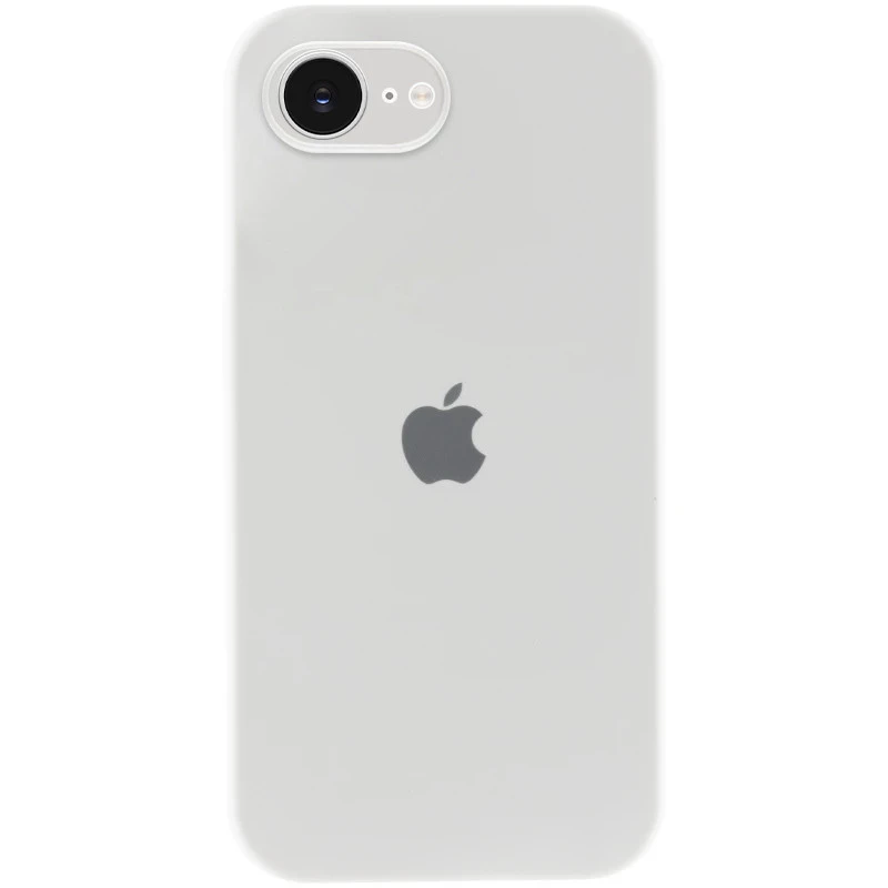 Чехол Silicone Case с защитой камеры для Apple iPhone 17e (6.1") – Белый / White. Фото 1 из 4