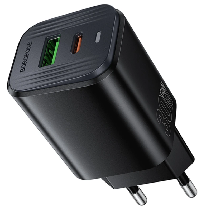 МЗП Borofone BAS85A Star PD30W+QC3.0 (1USB-A/1C) – Black. Фото 4 з 6