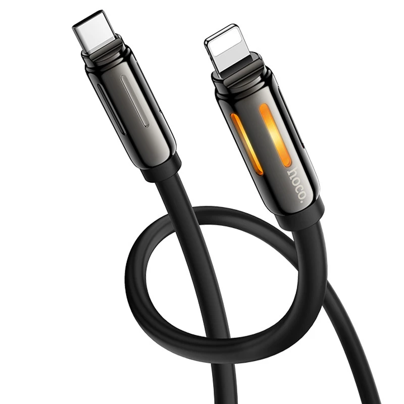 Дата кабель Hoco U136 Prize Type-C to Lightning 27W (1.2m) – Black. Фото 3 з 5