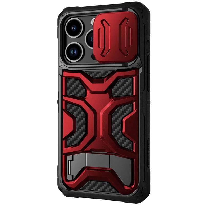 

TPU+PC чехол Nillkin CamShield Adventurer Pro Magnetic для Apple iPhone 14 Pro (6.1") (Maga Red)