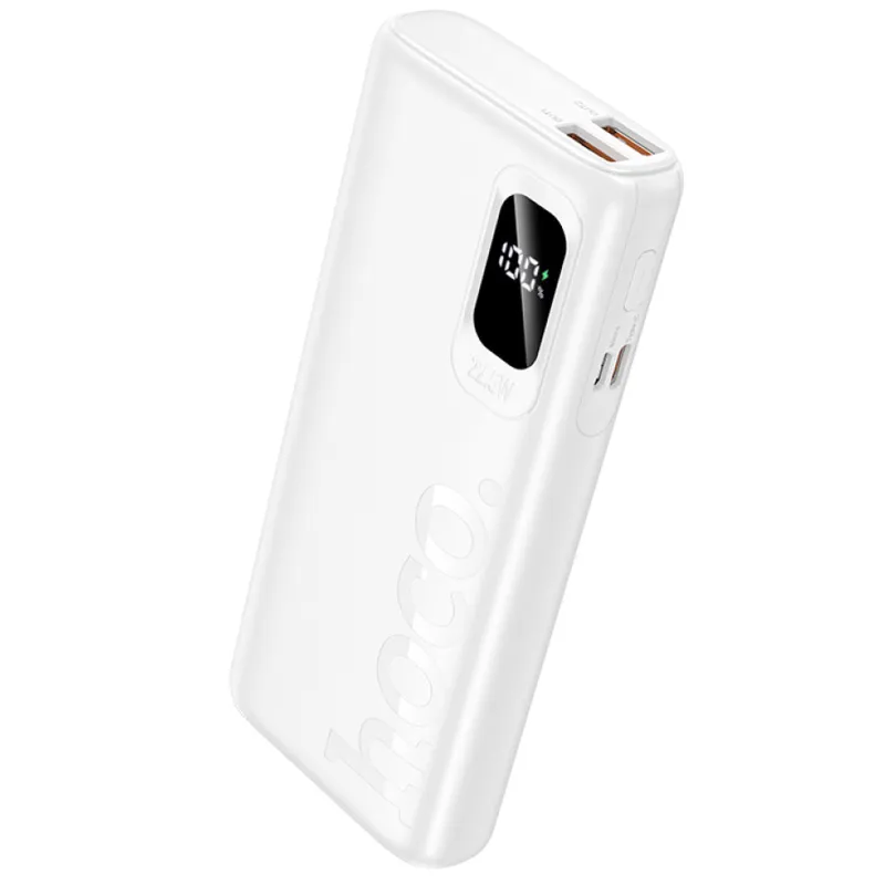 Портативний ЗП Power Bank Hoco J158 Pro Runner 22.5W+PD20W 10000 mAh – White. Фото 1 з 2
