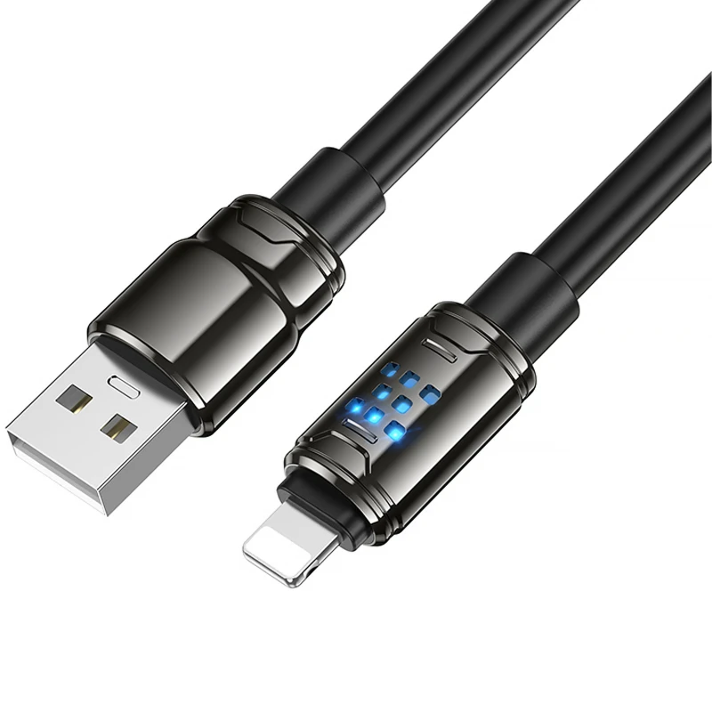 Дата кабель Hoco U143 Joy USB to Lightning 2.4A (1.2m) – Black. Фото 4 з 6