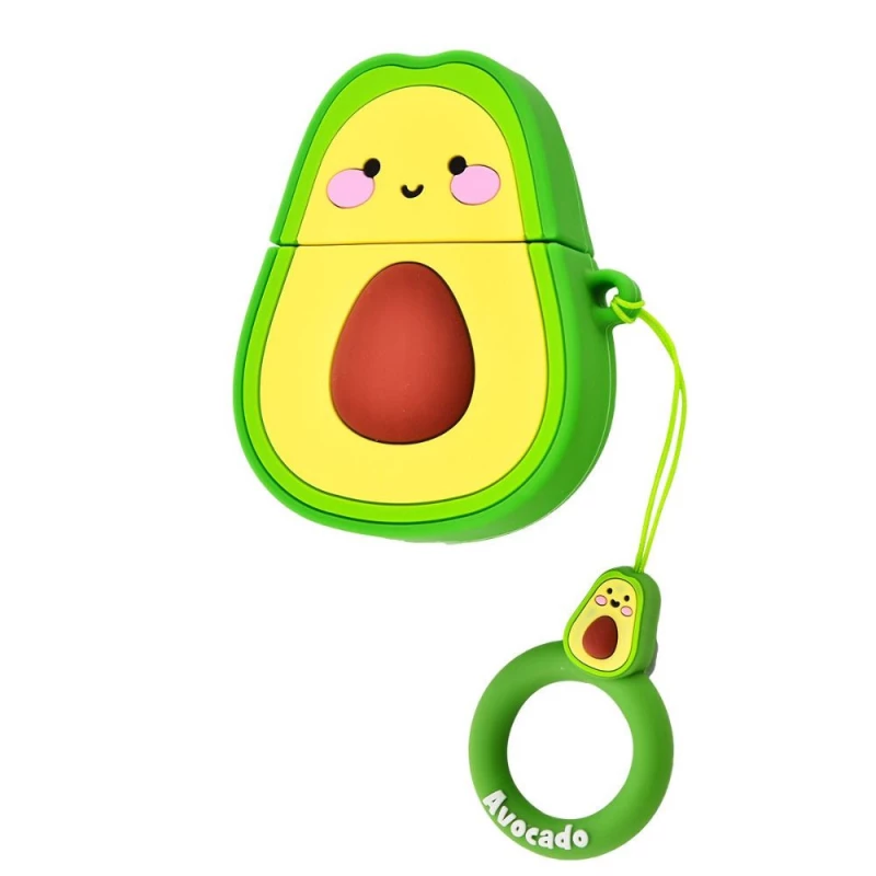 

Силіконовий футляр Smile Fruits series для навушників AirPods 1/2 + кільце (Avocado)