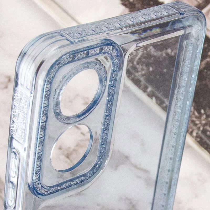 Силиконовый чехол с узором на Oppo A17 – Голубой. Фото 5 из 7