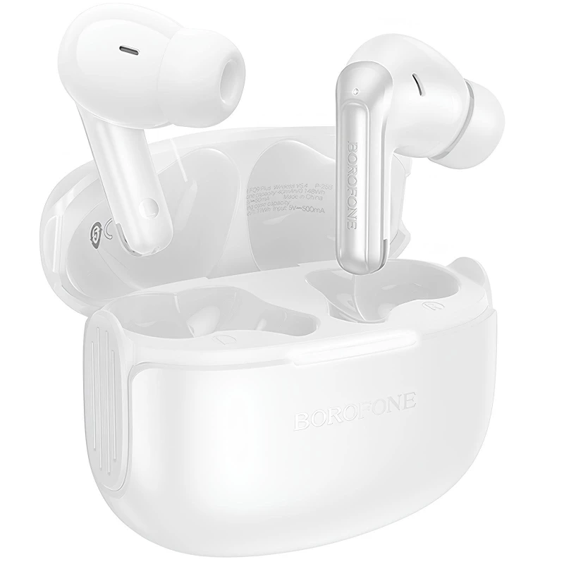 Бездротові TWS навушники BOROFONE FQ9 Plus Peaceful ANC+ENC – White. Фото 2 з 4