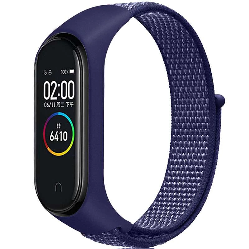 

Ремешок Nylon для Xiaomi Mi Band 7 (Темно-синий), Темно-синій