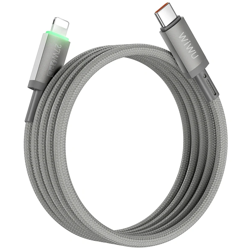 Дата кабель WIWU C083 Maglink Type-C to Lightning 27W (1m) – Grey. Фото 3 из 5