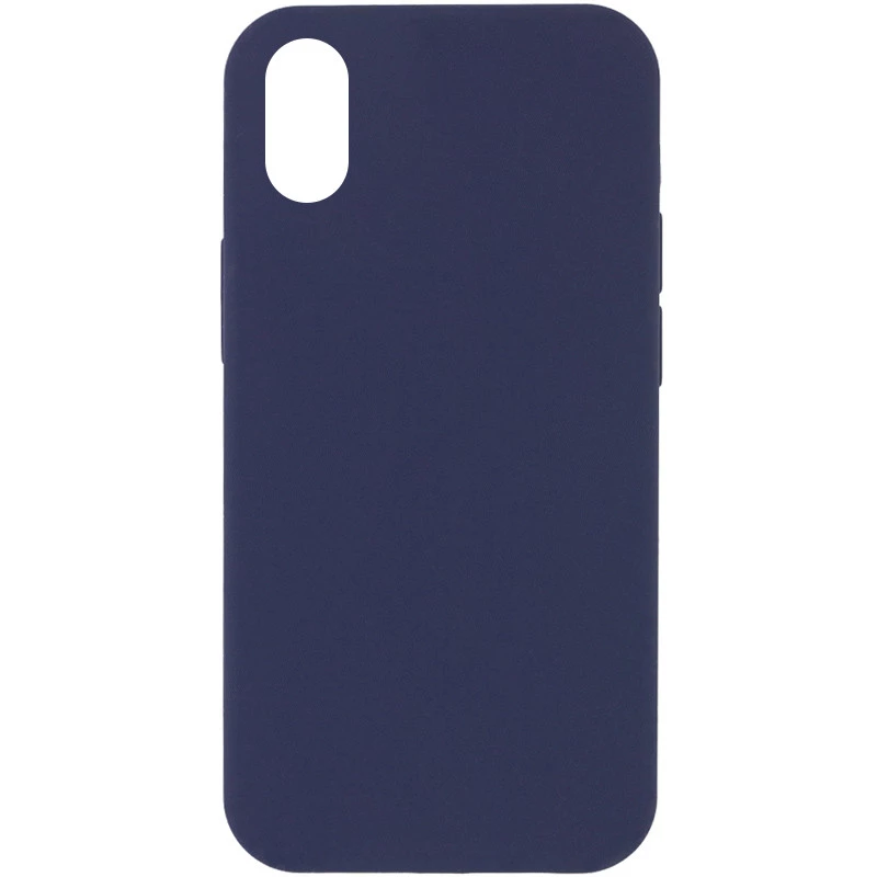 Чохол з закритим низом Silicone Case на Apple iPhone XR (6.1") – Темно-синій / Midnight blue. Фото 1 з 2