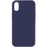 Чехол с закрытым низом Silicone Case для Apple iPhone XS Max (6.5") – Темно-синий / Midnight blue. Фото 1 из 2
