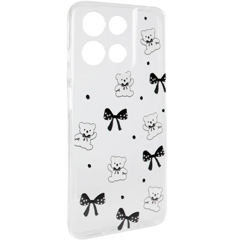 Чохол TPU Clear Joy для Motorola Moto G17 Power – Teddy Bows. Фото 1 з 6