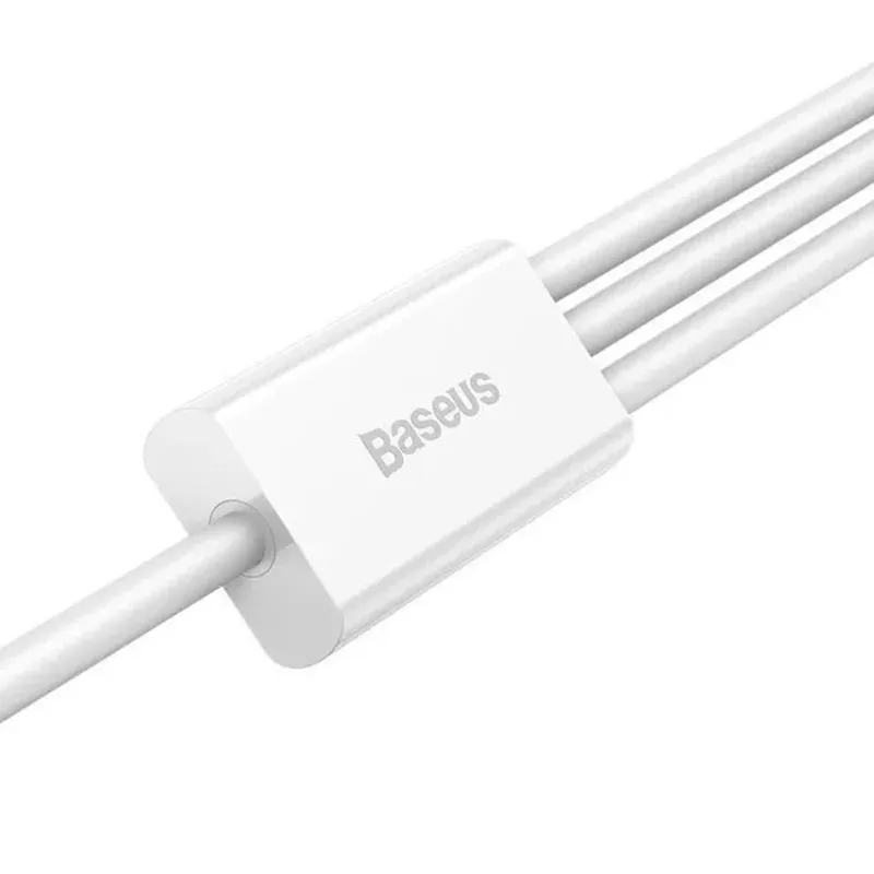 Дата кабель Baseus Superior Series USB to MicroUSB-Lightning-Type-C 3.5A (1.5m) (CAMLTYS) – Stellar White. Фото 4 из 6