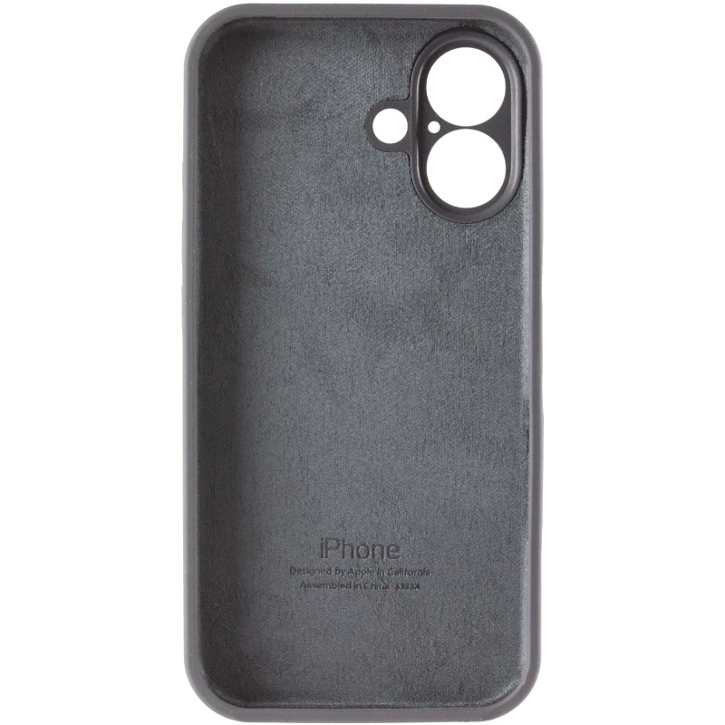 Чохол Silicone Case з захистом камери на Apple iPhone 16 Plus – Сірий / Dark Gray. Фото 7 з 8