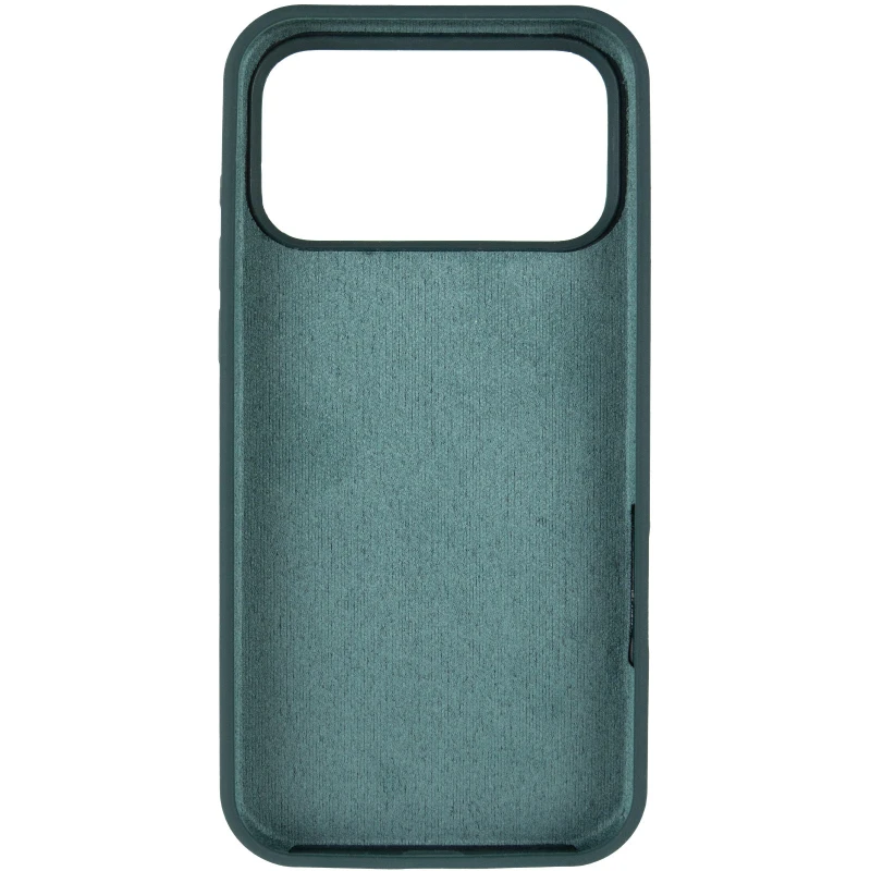 Чохол з закритим низом Silicone Case на Apple iPhone 17 Pro Max (6.9") – Зелений / Forest green. Фото 4 з 6